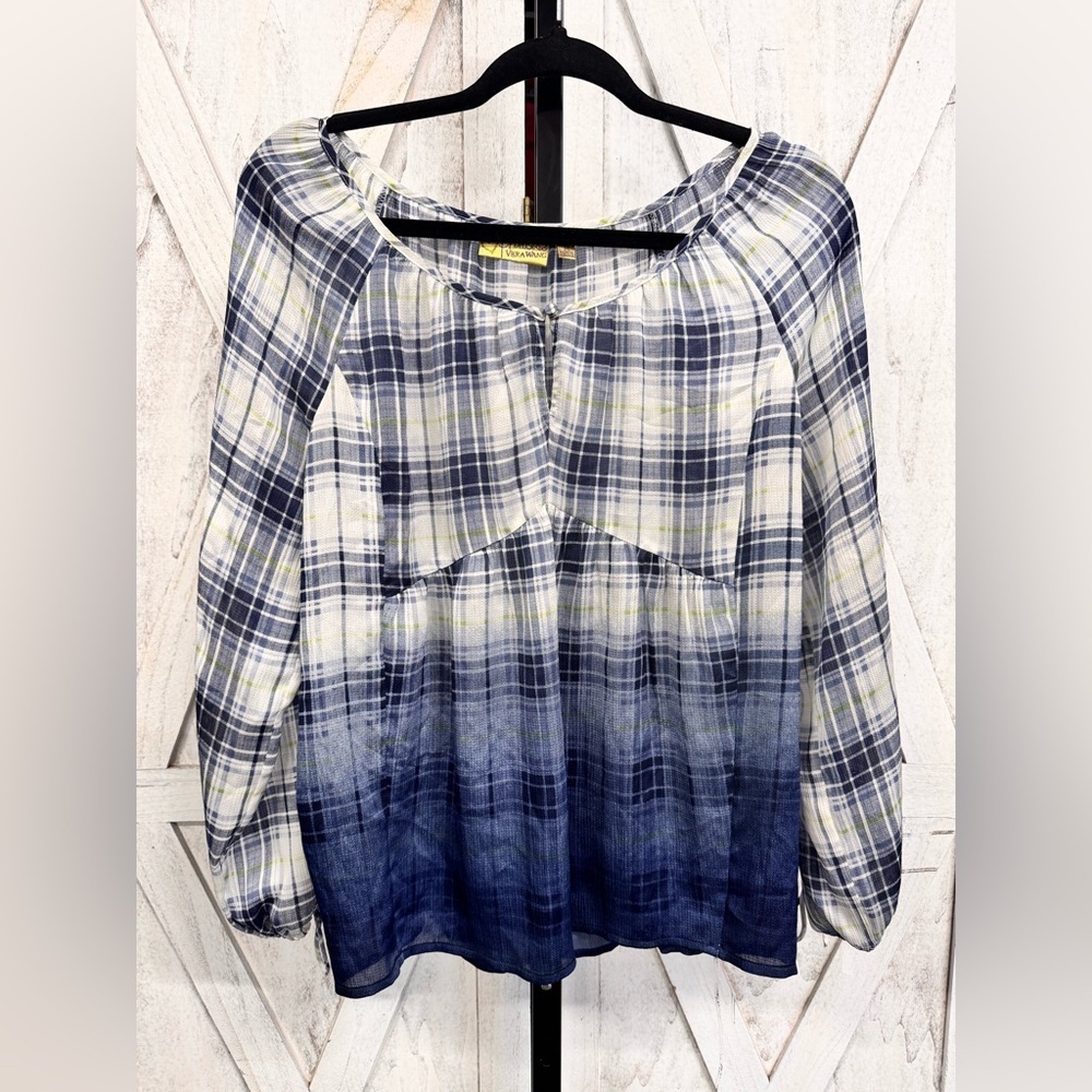 Princess Vera Wang Hombre Plaid Blouse